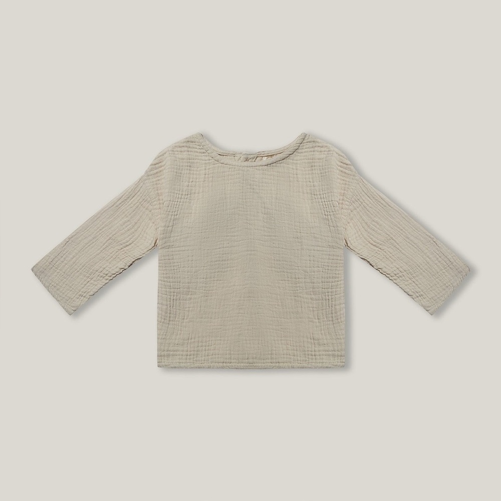 The Simple Folk Button Back Shirt sage green 2T NWT